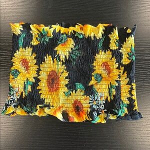 Sunflower Smocked Tube Top